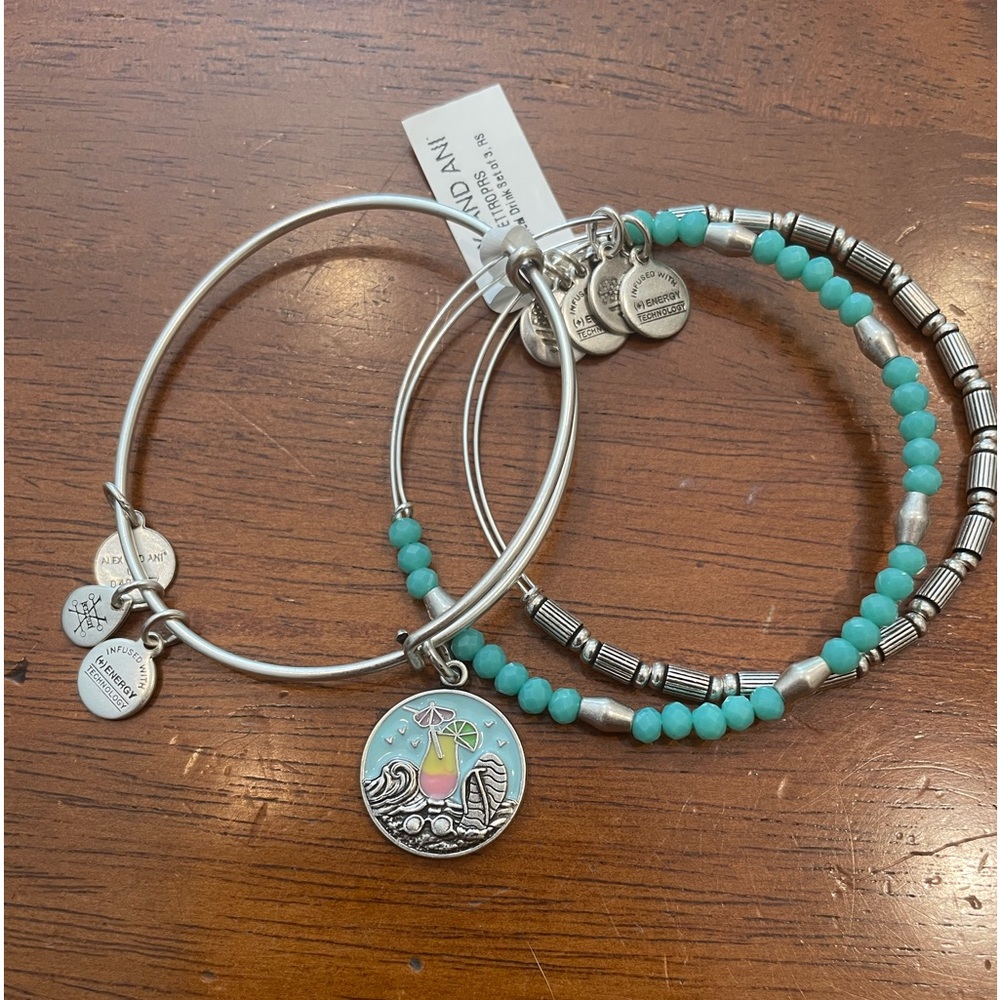 Tropical Drink Charm Bangle Set of 3